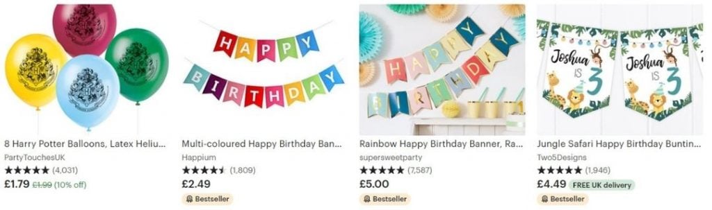 easy things to sell on etsy, paper and party supplies