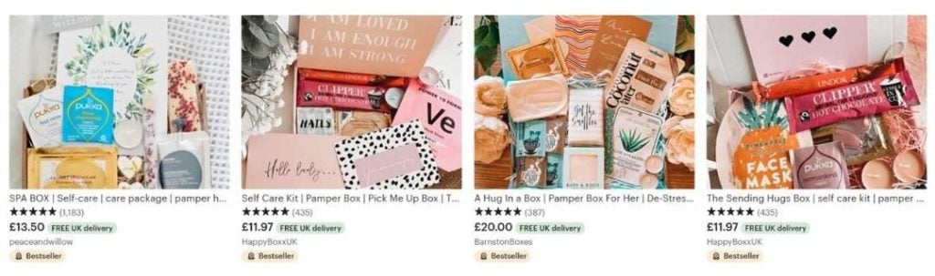 etsy's bestselling self care kits and hampers for sale