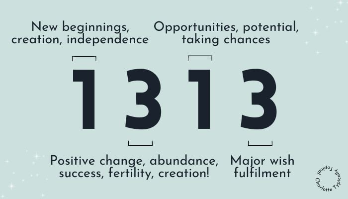 numerology meaning and breakdown of 1313